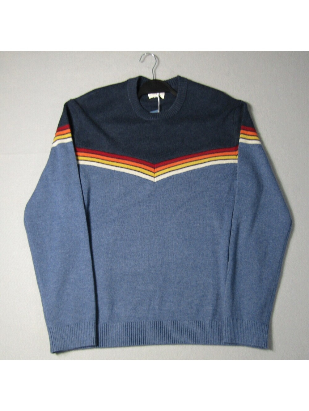 NWT Marine Layer Dean Crew Sweater Men's L Navy Colorblock